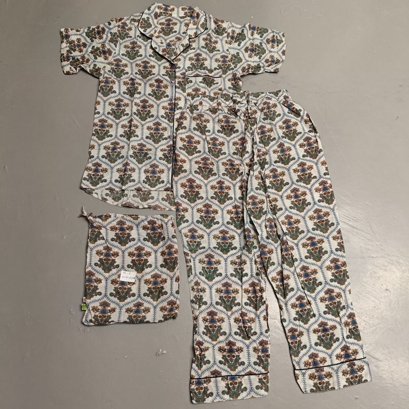 XS-S Cotton Short Sleeves Pajamas Set