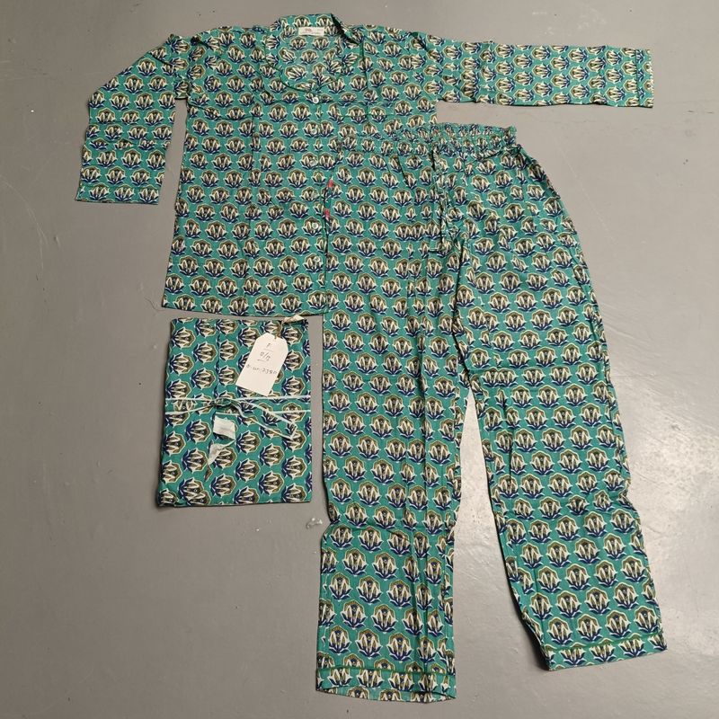 12-13 Year Full Sleeves Full Collar Neck Cotton Pajamas Set
