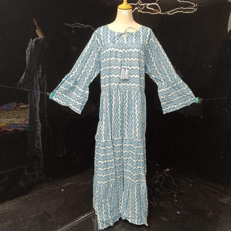 2XL/3XL Abiya Cotton Dress 57" Long Jalabiya