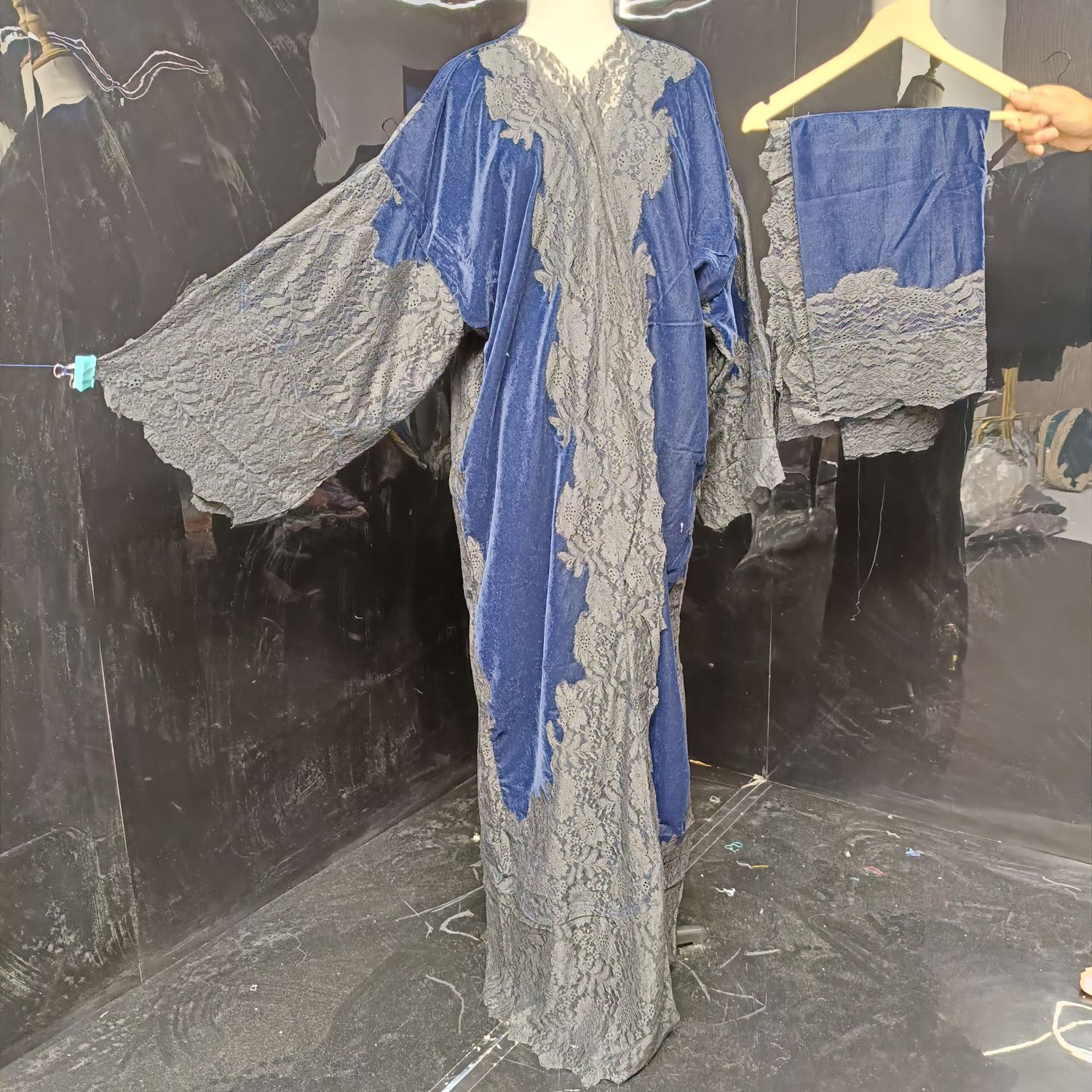 Kashmiri velvet bisht with sheila 60" Inches Lenght