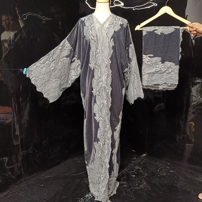 Kashmiri velvet bisht with sheila 61" Inches Lenght