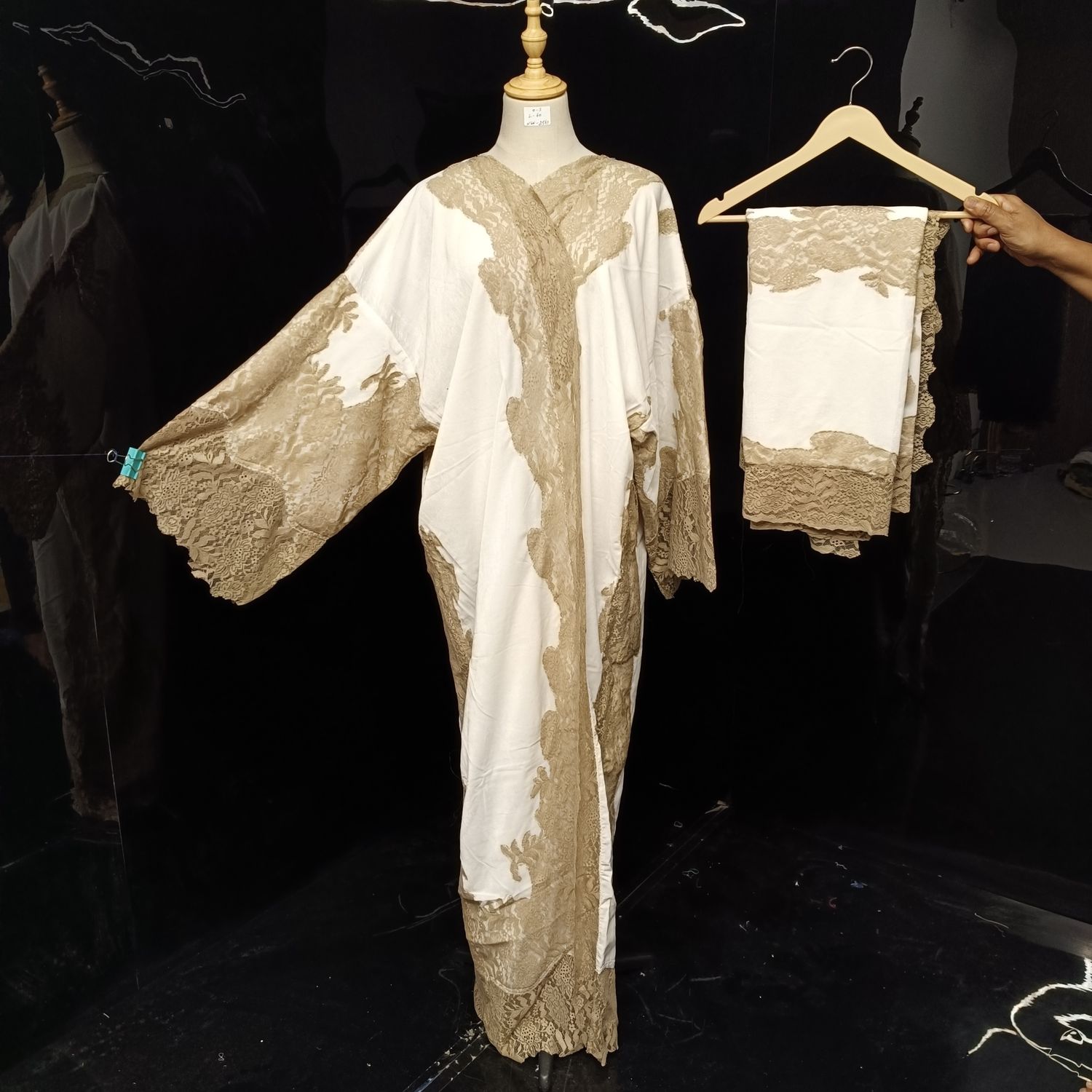 Kashmiri velvet bisht with sheila 59" Inches Lenght