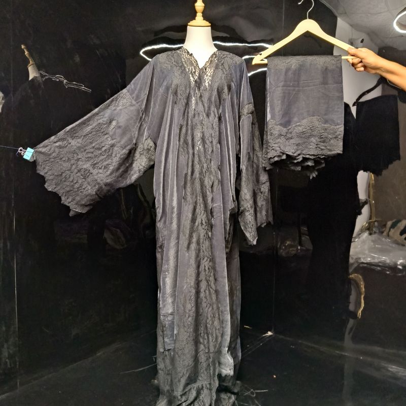 Kashmiri velvet bisht with sheila 59" Inches Lenght