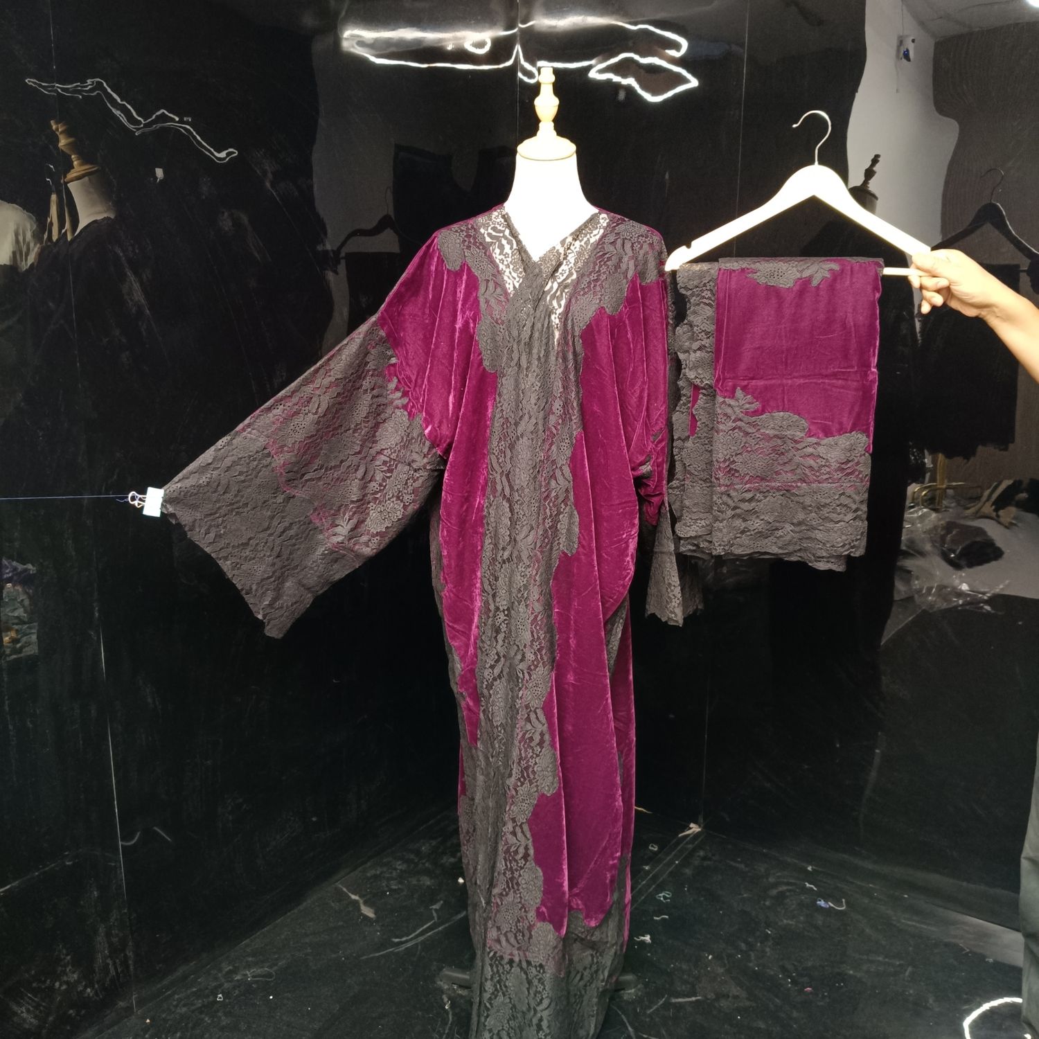 Kashmiri velvet bisht with sheila 60" Inches Lenght