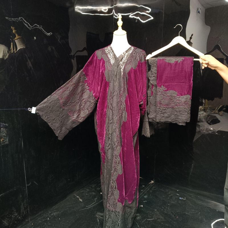 Kashmiri velvet bisht with sheila 60" Inches Lenght