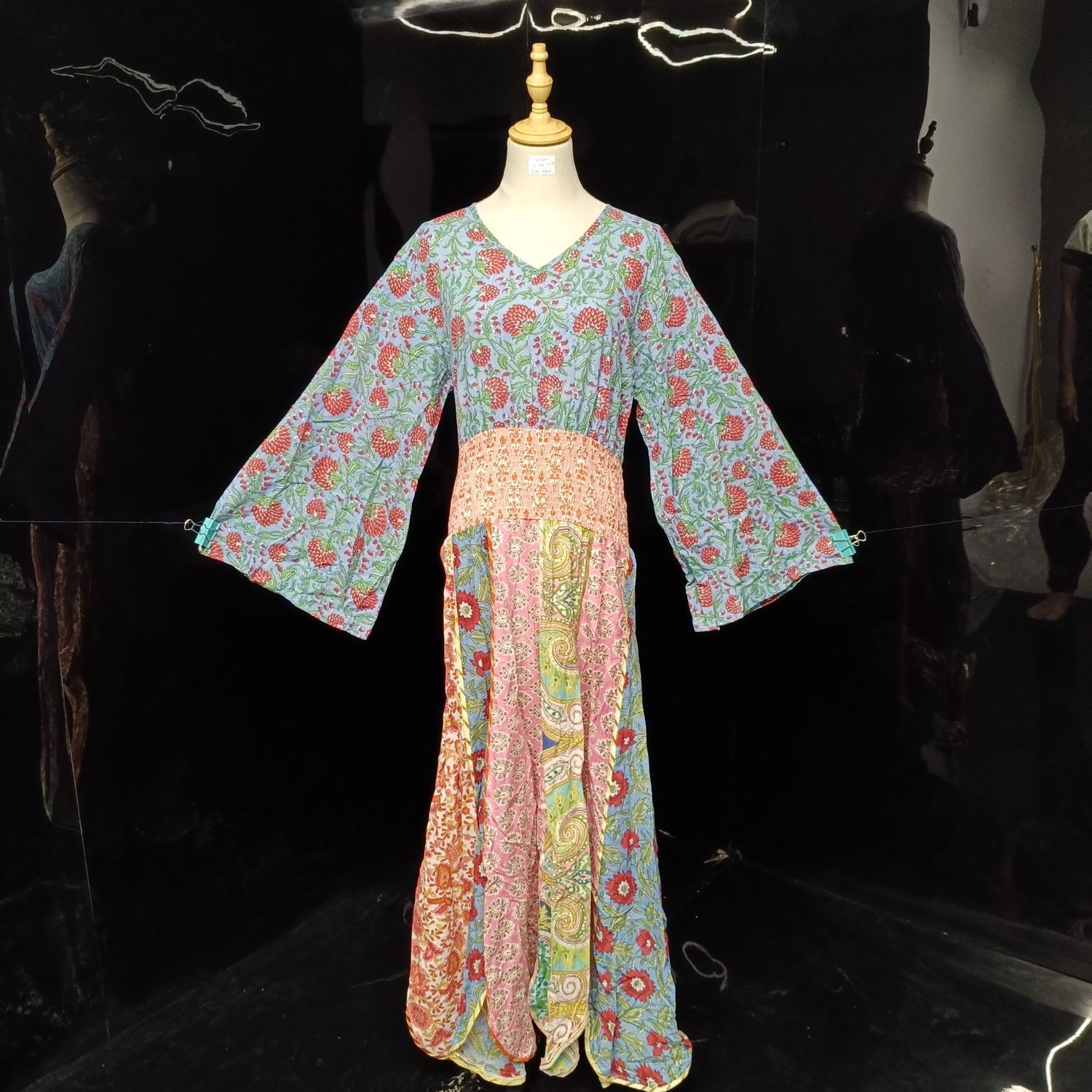 L/XL Zayna Cotton Dress 56" Long Jalabiya