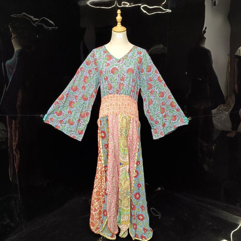L/XL Zayna Cotton Dress 56" Long Jalabiya