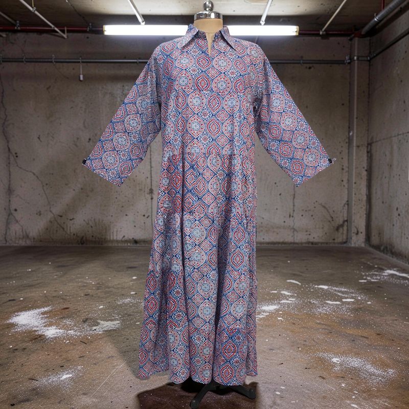 2XL-3XL Cotton Jacket &amp; Jalabiya Set length 55” Long JP