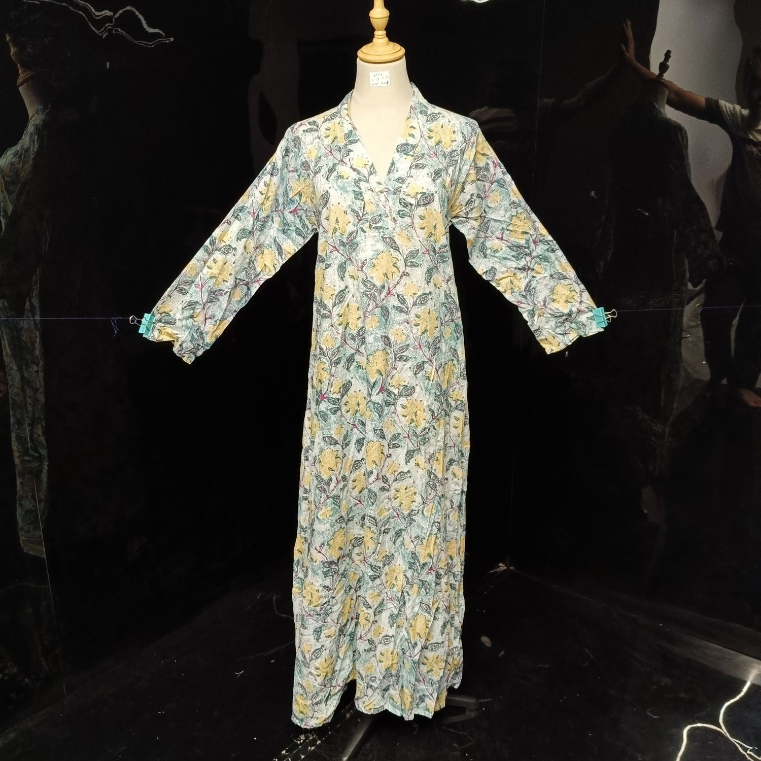  Teena XS/S Printed Cotton Dress 54" Long Jalabiya