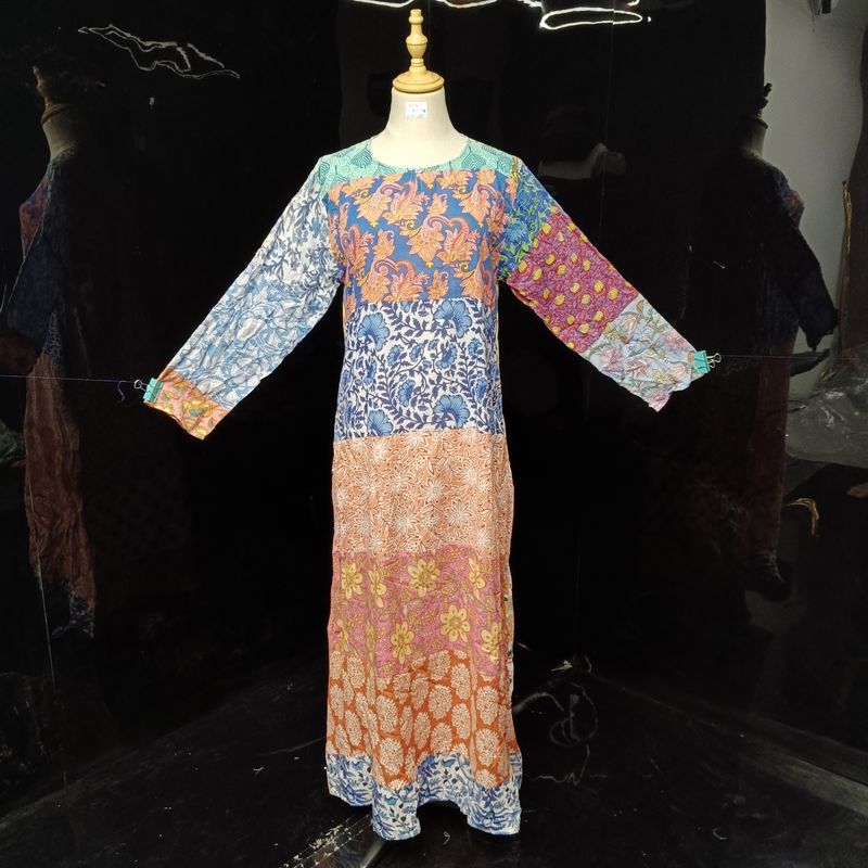 XS/S Special Printed Cotton Dress 54" Long Jalabiya