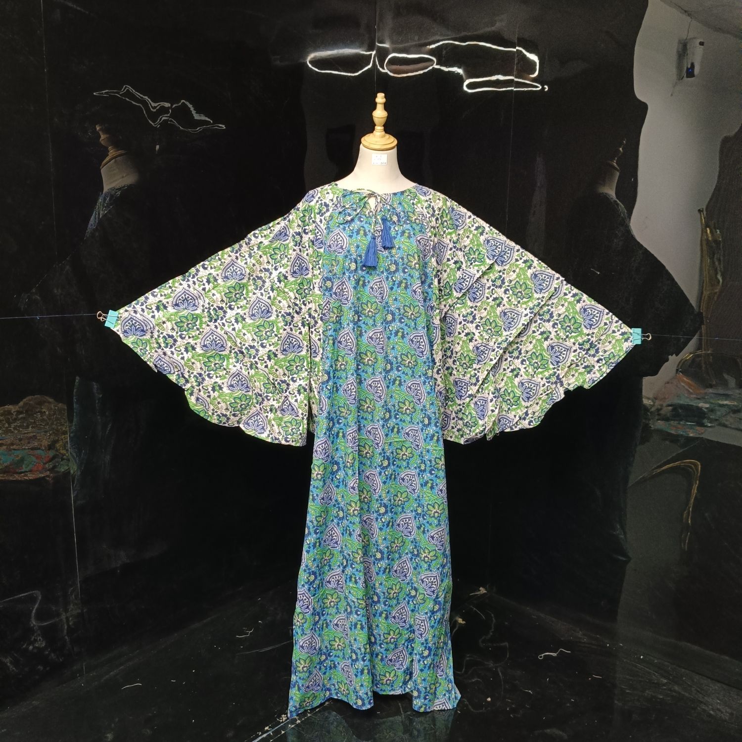 Free Size Cotton Farasha Kaftan 56" Long Jalabiya