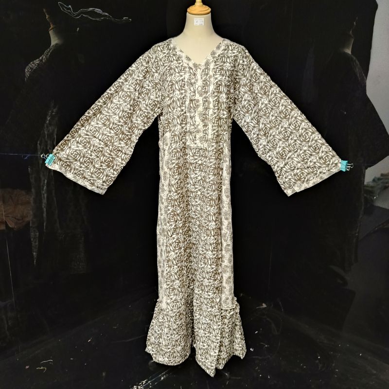 2XL/3XL Tulip Cotton Dress 57" Long  Jalabiya