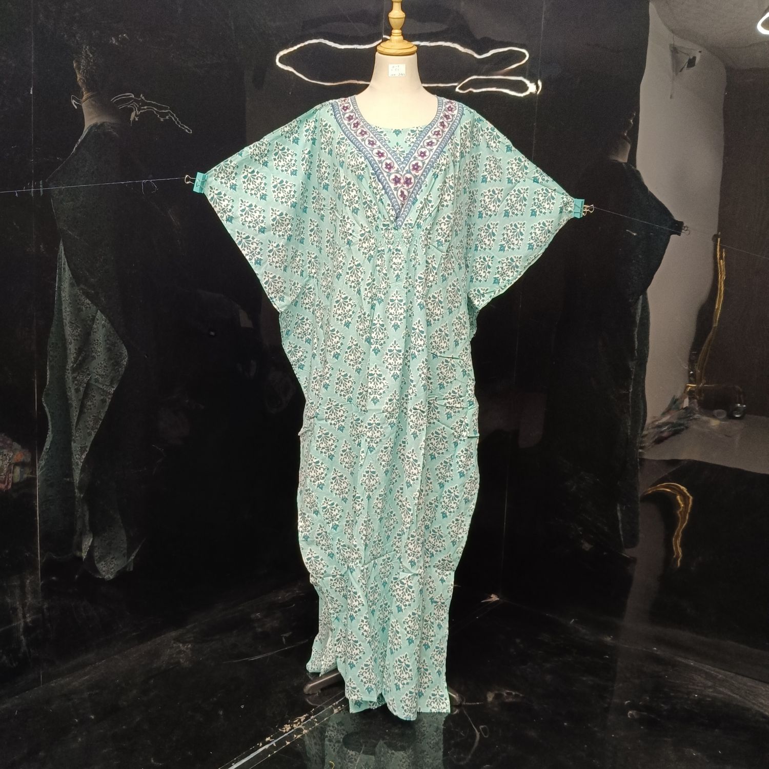 Free Size Cotton Farasha Kaftan 56" Long Jalabiya