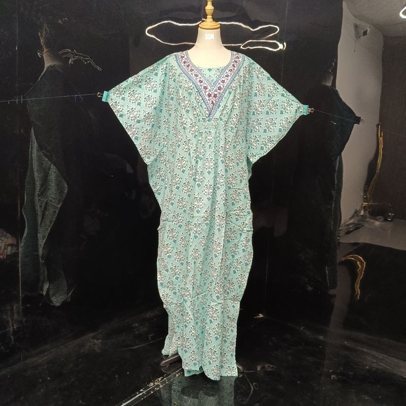 Free Size Cotton Farasha Kaftan 56" Long Jalabiya