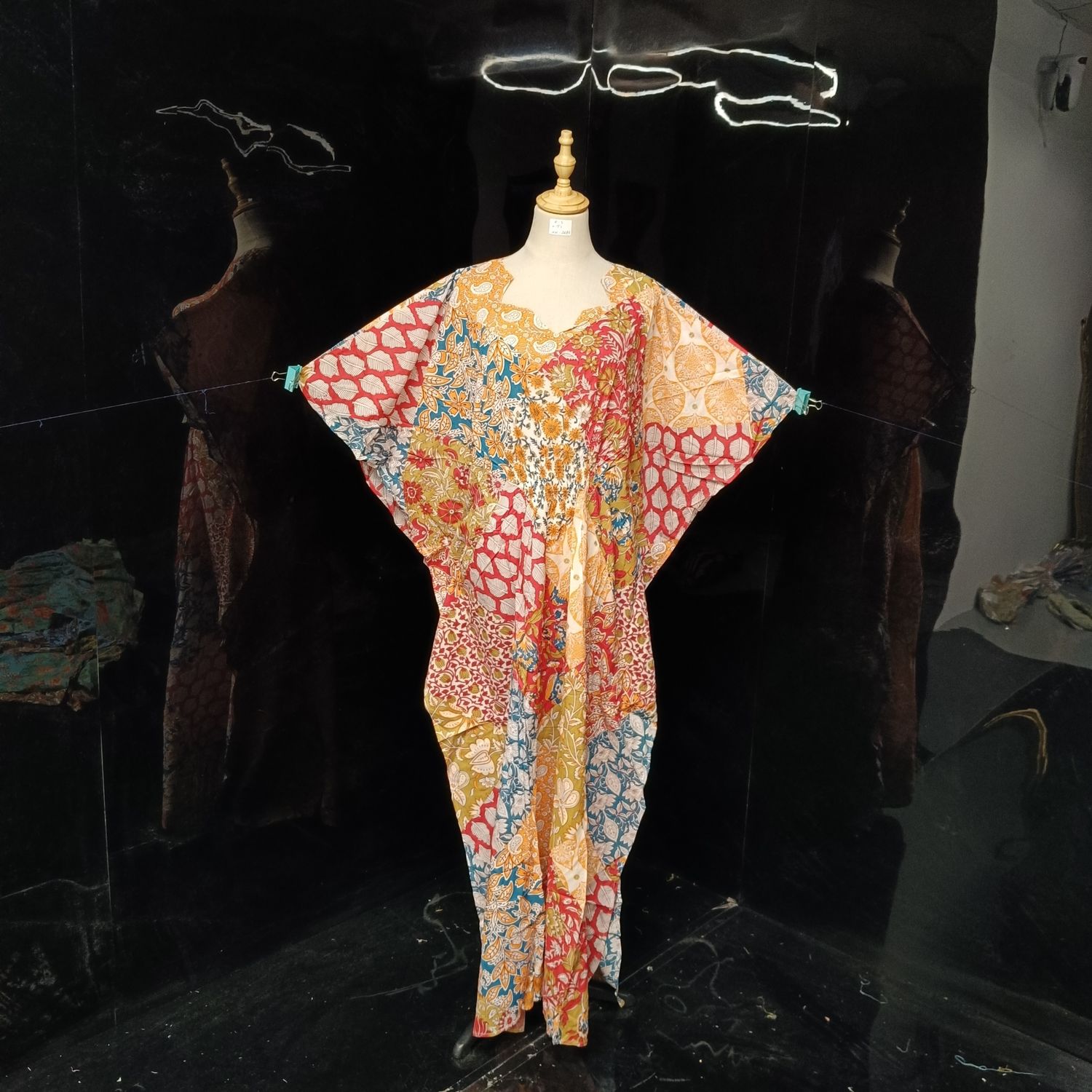 Free Size Cotton Farasha Kaftan 56" Long Jalabiya