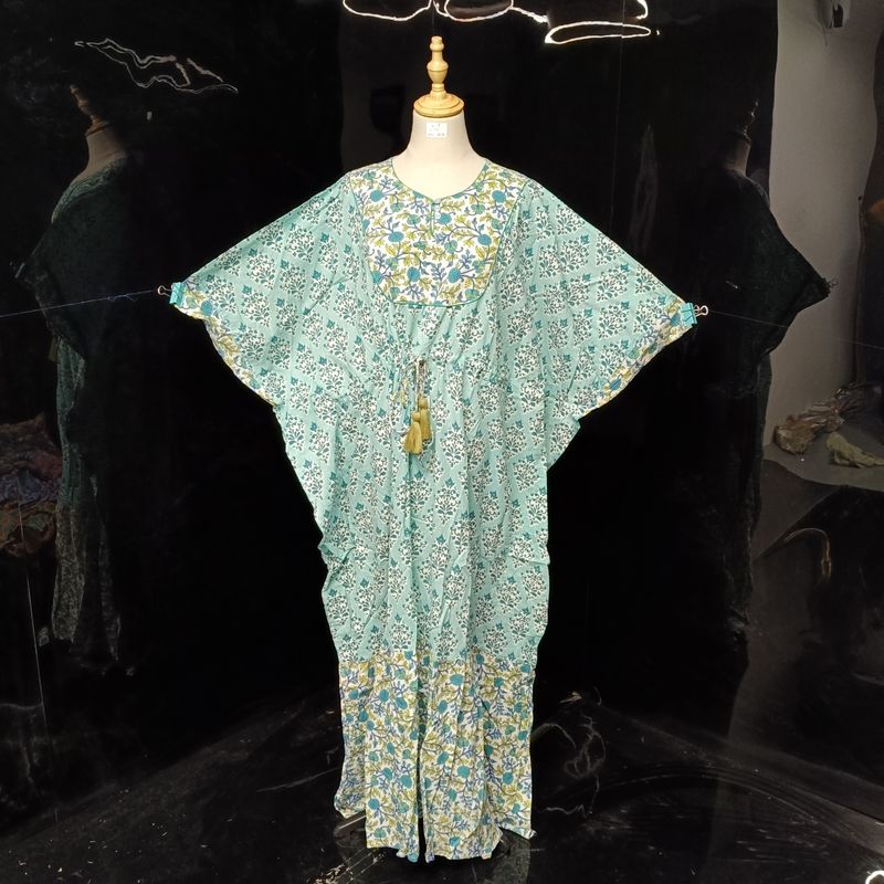 Free Size Cotton Farasha Kaftan 56" Long Jalabiya