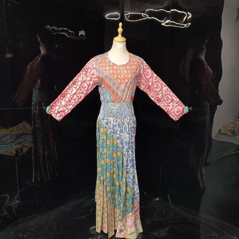 S/M Special Printed Cotton Dress 58" Long Jalabiya