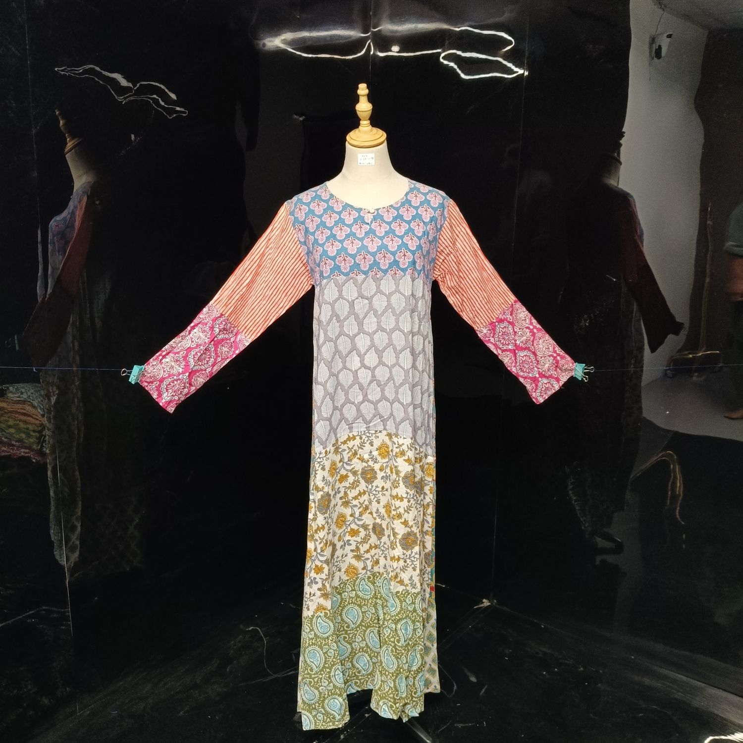 XS/S Special Printed Cotton Dress 54" Long Jalabiya