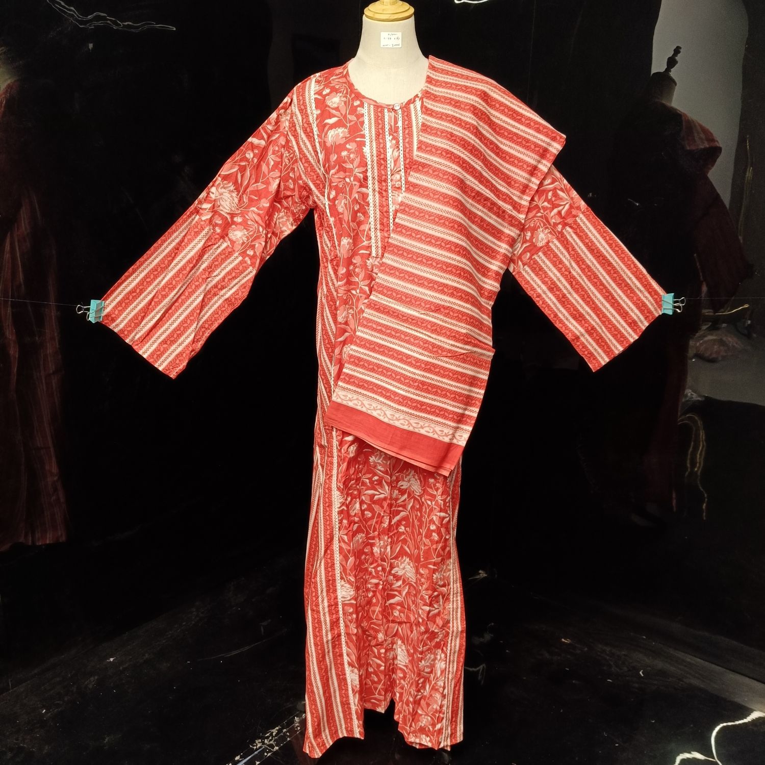 L/XL Special with sheila Printed Cotton Dress 57" Long Jalabiya