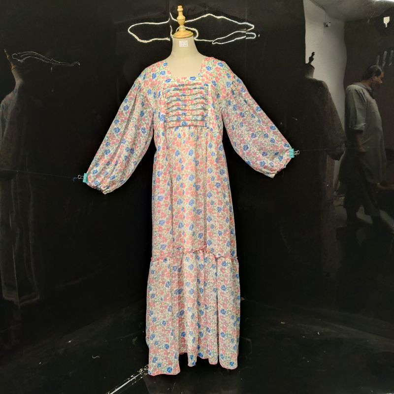 L-XL Misba Printed Dress 57" Long Jalabiya