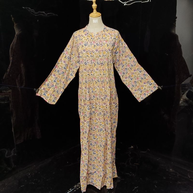  L/XL Special crystal Hand Printed cotton jalabiya