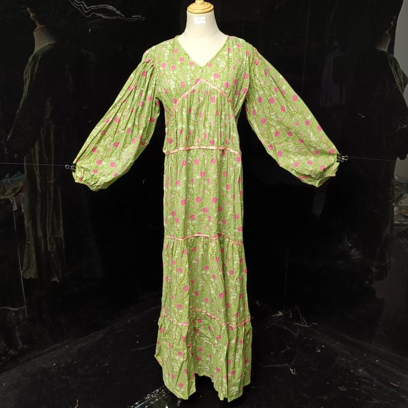 S/M Special Printed Cotton Dress 57" Long Jalabiya