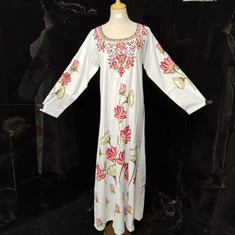 S/M Special Printed Cotton Dress 57" Long Jalabiya