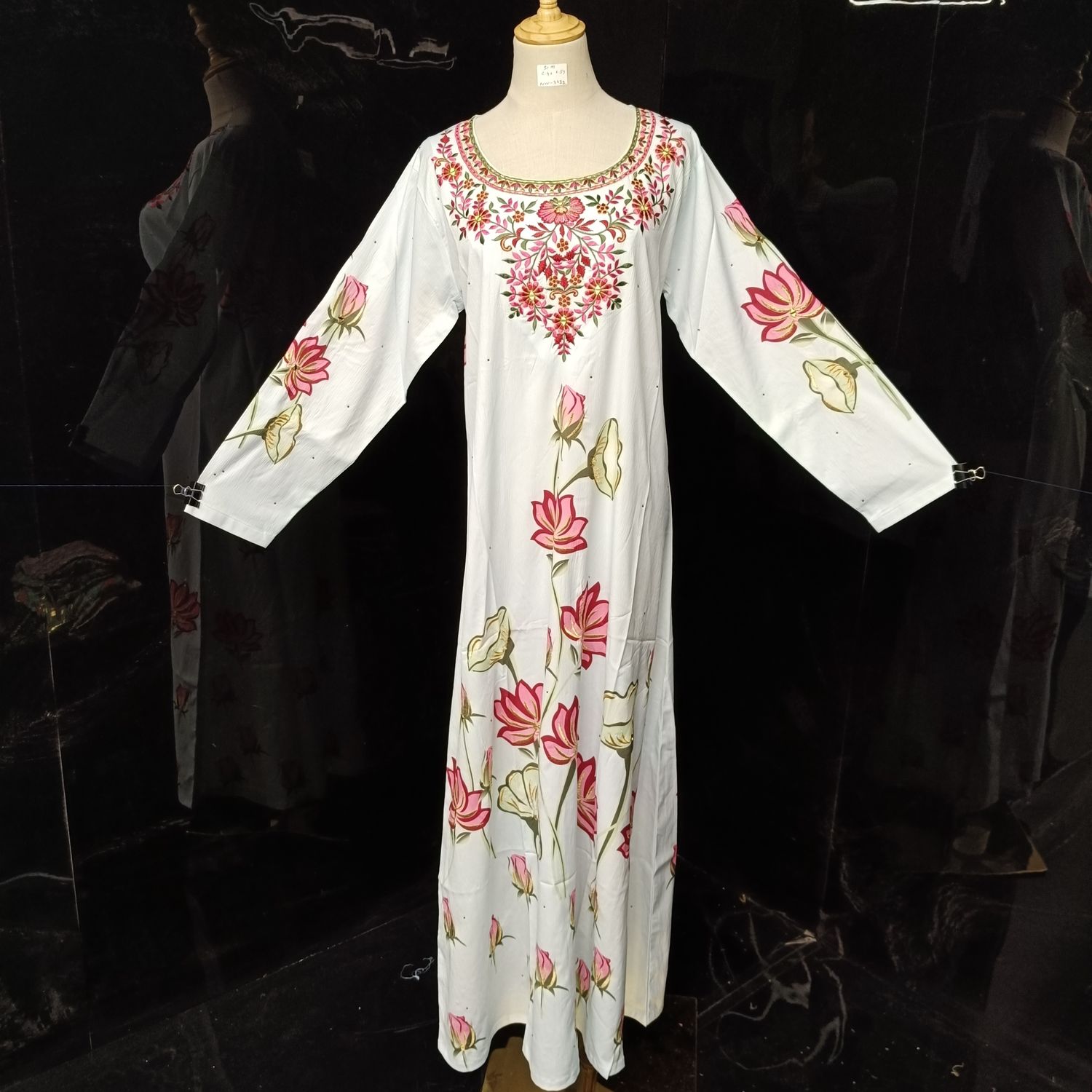 S/M Special Printed Cotton Dress 57" Long Jalabiya