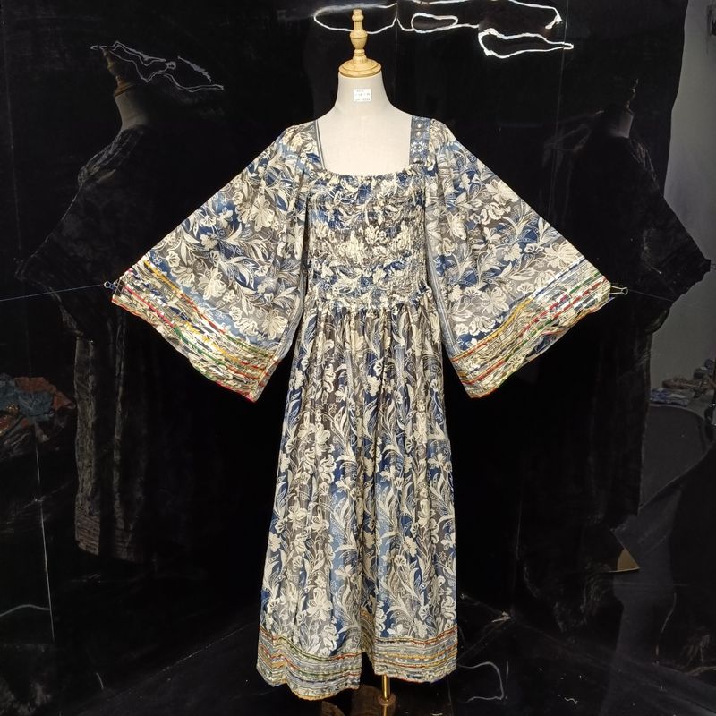 XS-S Elzina Silk  Dress 54" Long Jalabiya