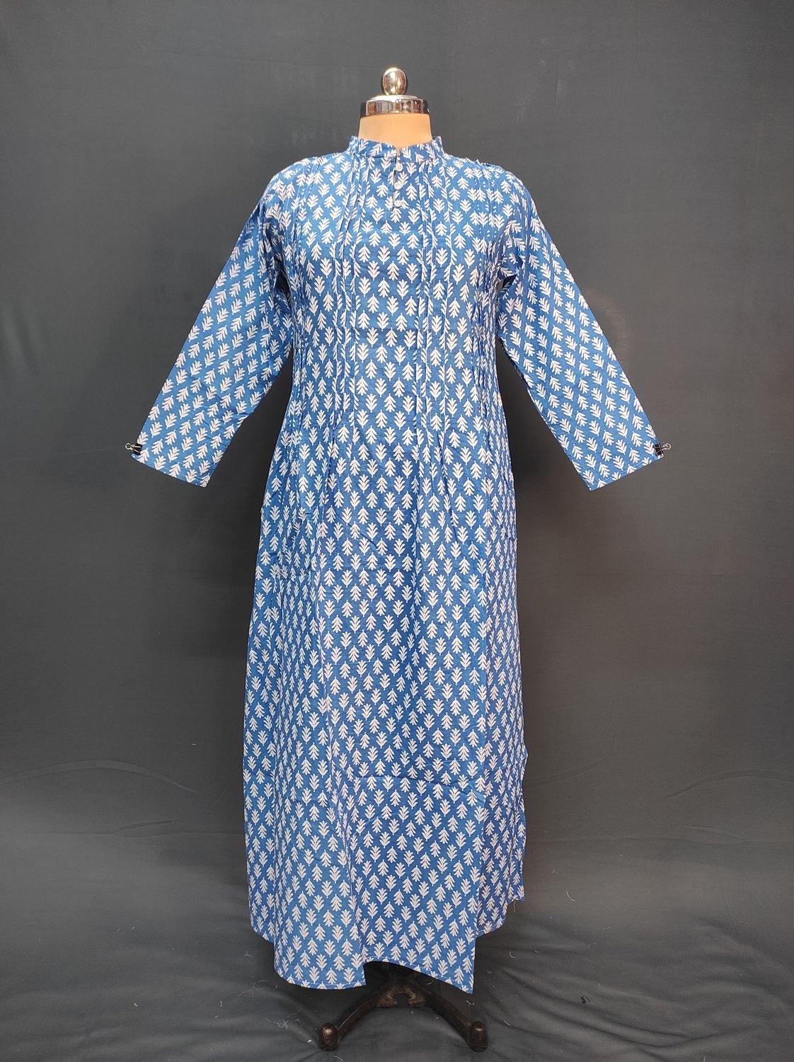 2XL/3XL Adiat Printed Cotton Dress 57'' Long Jalabiya JP