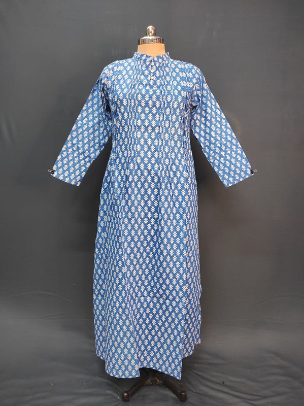 2XL/3XL Adiat Printed Cotton Dress 57'' Long Jalabiya JP