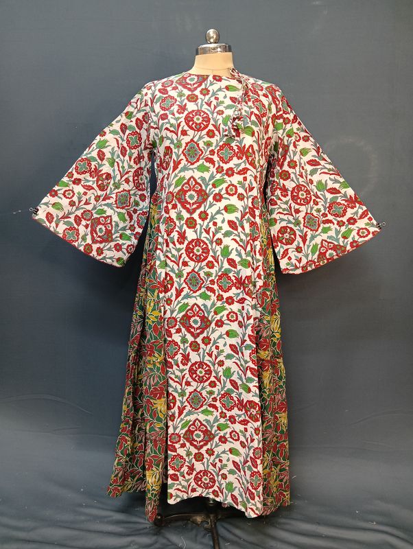 S-M Cindrella Printed Cotton Dress 57" Long Jalabiya JP
