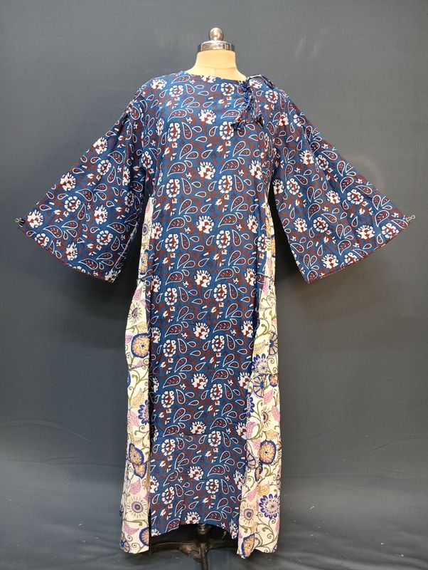 XS/S Cindrella Printed Cotton Dress 54" Long Jalabiya JP