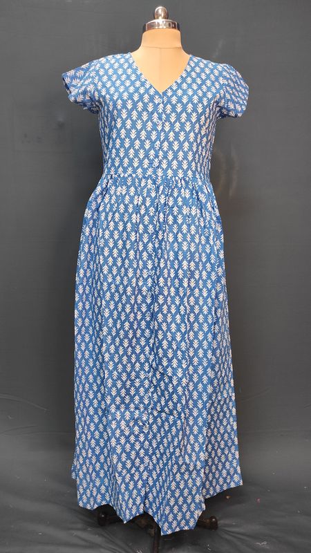 2XL/3XL Precious Printed Cotton Jalabiya Dress 57" Long JP