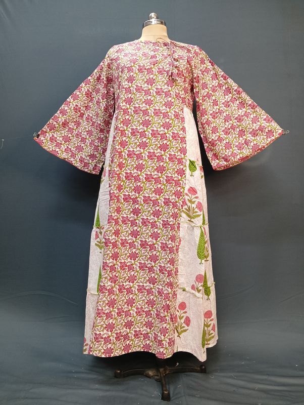 S/M Cindrella Printed Cotton Dress 57" Long Jalabiya JP
