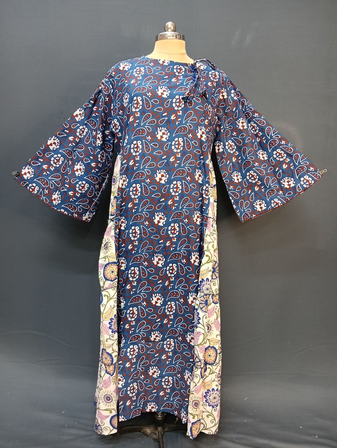 L/XL Cinderella Printed Cotton Dress 57" Long Jalabiyas JP