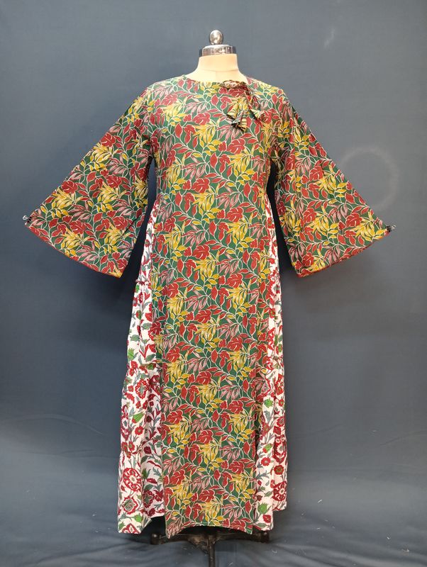 2XL/3XL Cindrella Printed Cotton Dress 57" Long Jalabiya JP