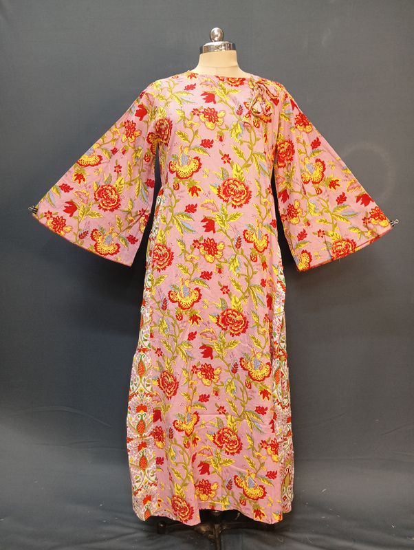 2XL/3XL Cindrella Printed Cotton Dress 57" Long Jalabiya JP