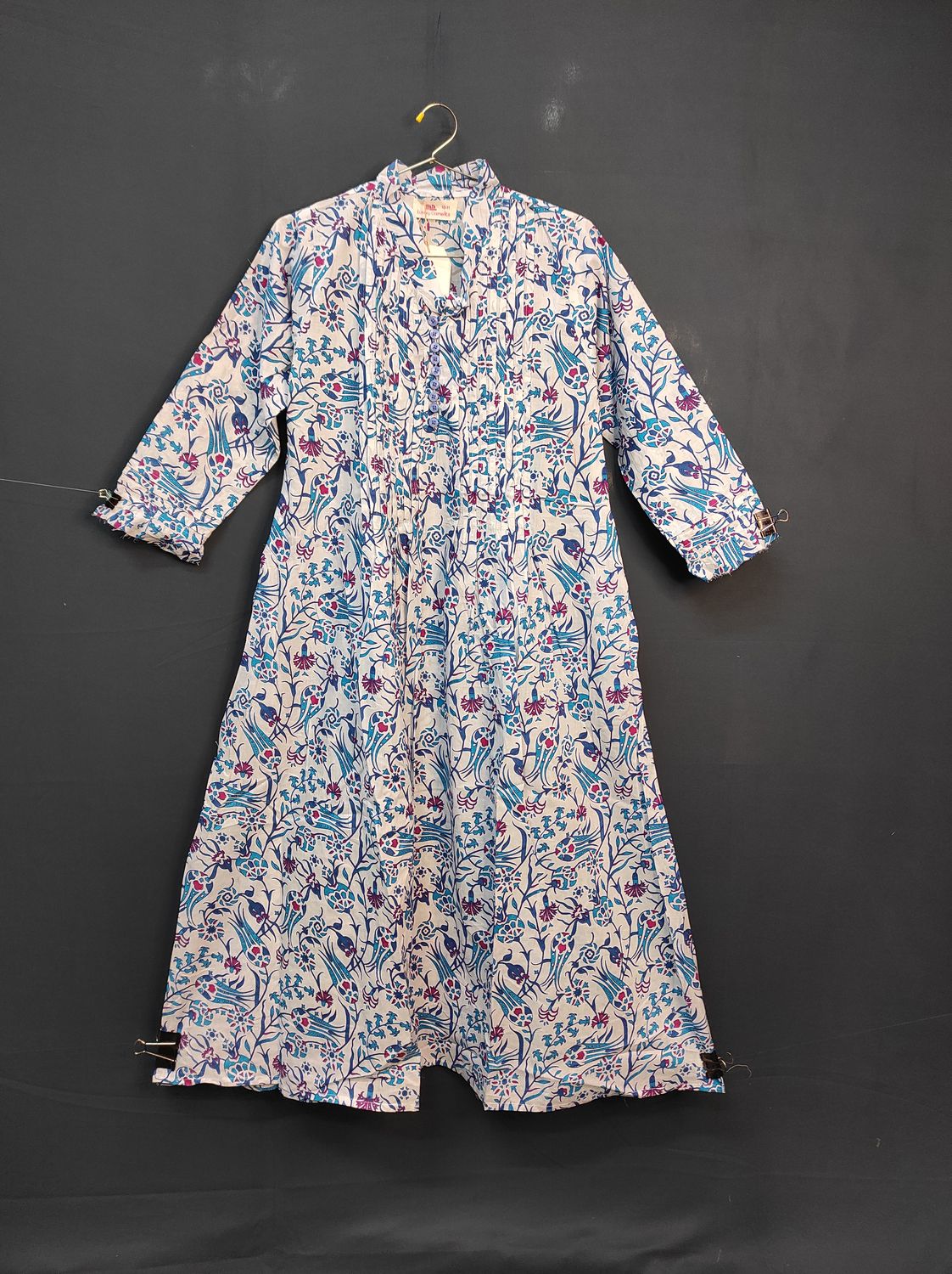 12-13 Sparrow Printed Cotton Girls Dress 50" Long Jalabiya JP