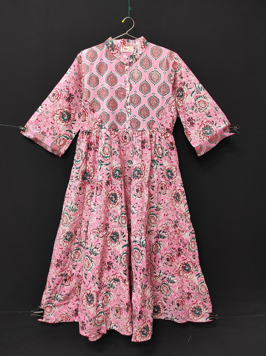 2-3 Year Safia Printed Cotton Girls Dress 30" Long Jalabiya JP