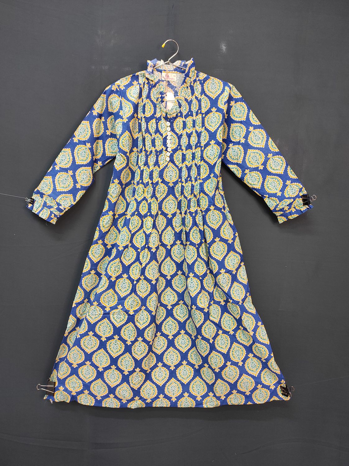 2-3 Year Sparrow Printed Cotton Girls Dress 30'' Long Jalabiya JP