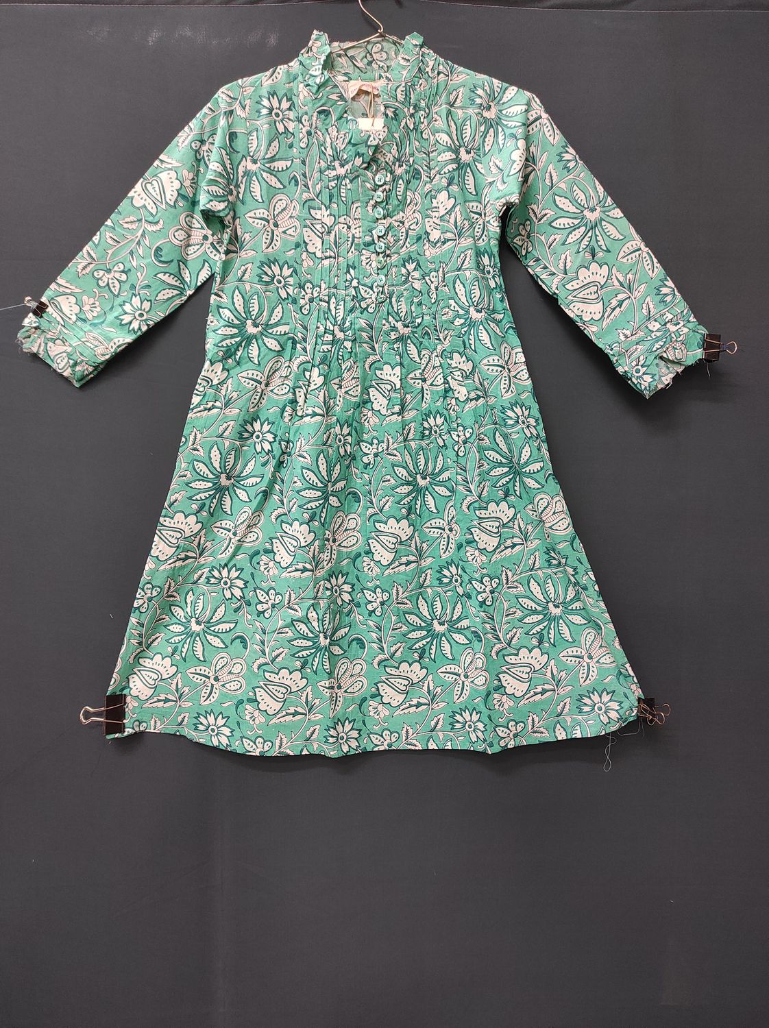 2-3 Year Sparrow Printed Cotton Girls Dress 30'' Long Jalabiya JP