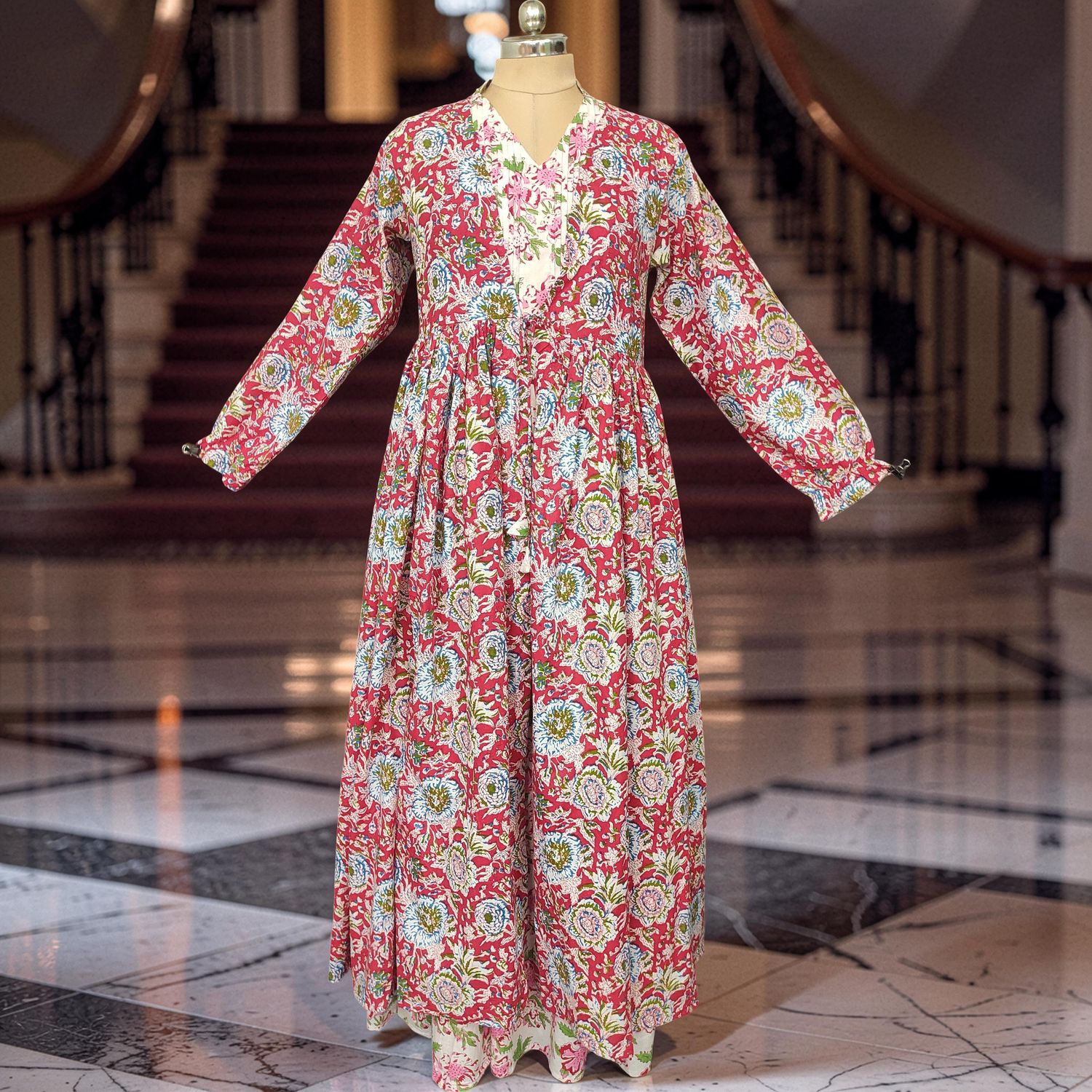 Cotton Dress Jalabiya 3 Pcs Set Fahima