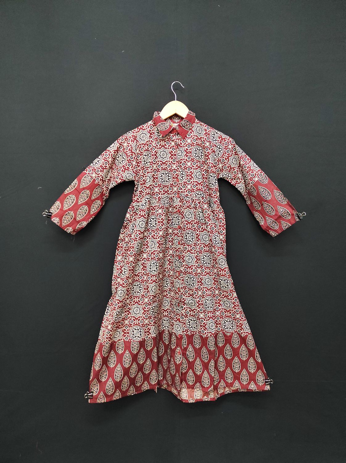 6-7 Year Ana Printed Cotton Dress 38" Long Jalabiya JP