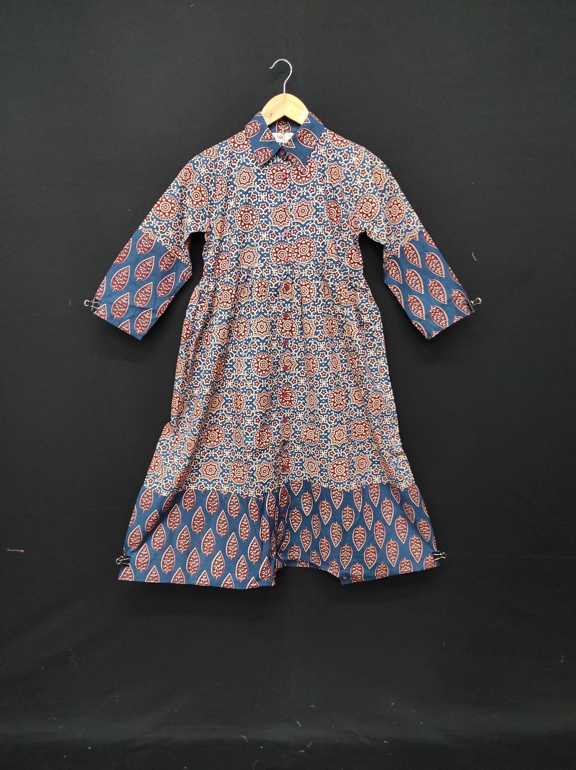 1-2 Year Ana Printed Cotton Dress 26" Long Jalabiya JP