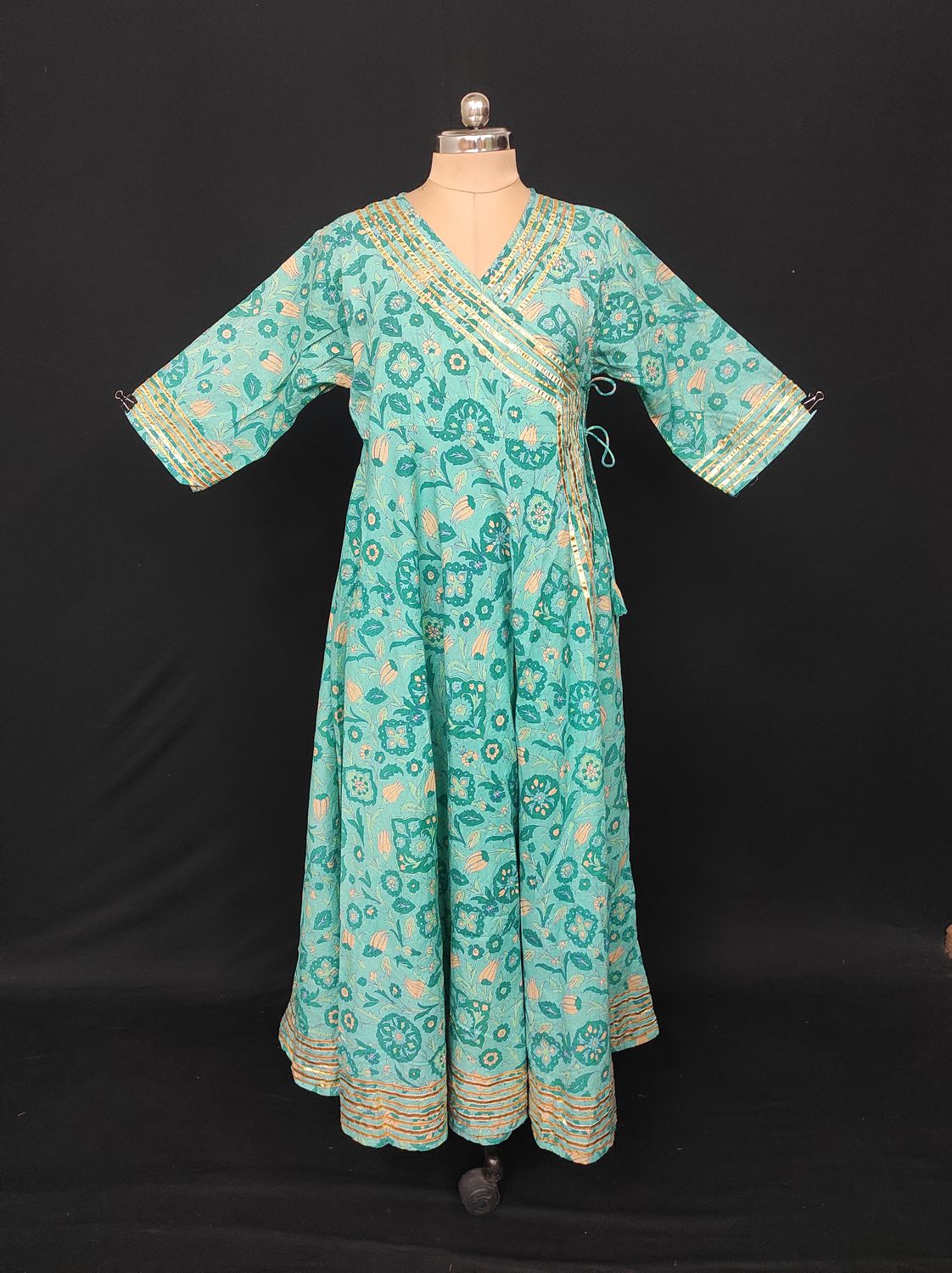 L/XL Priam Printed Cotton Dress 57" Long Jalabiya JP