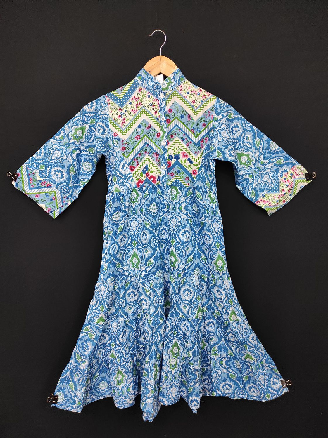 6-7 Year Safia Printed Cotton Girls Dress 38" Long Jalabiya JP