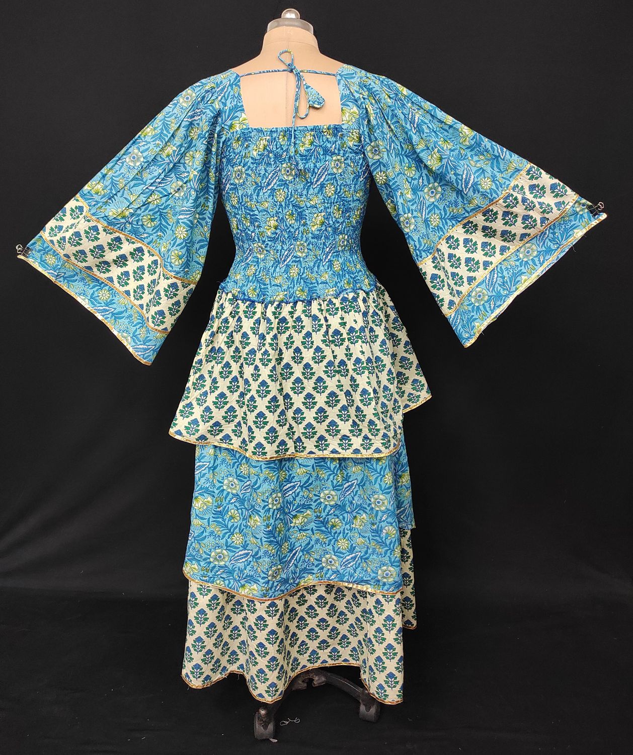 XS/S Rahima Printed Cotton Dress 54" Long Jalabiya JP
