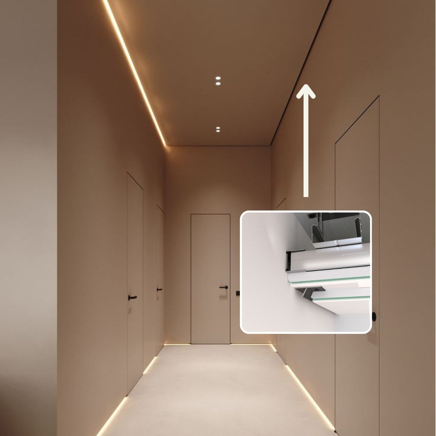 Tectum ,,T3,, - Ceiling Shadow Gap Trim