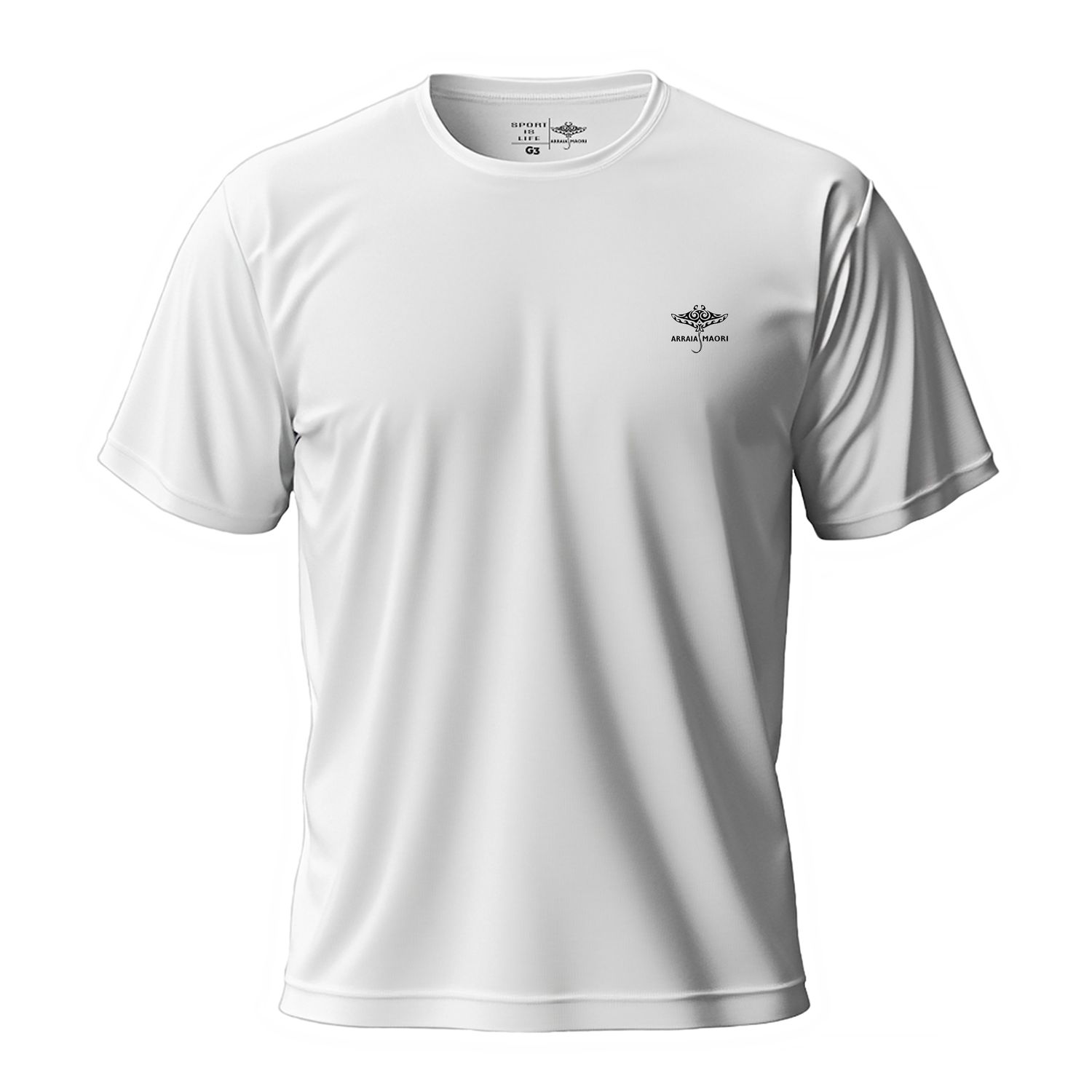 Dry Fit Short Sleeve Logo T-shirt - White